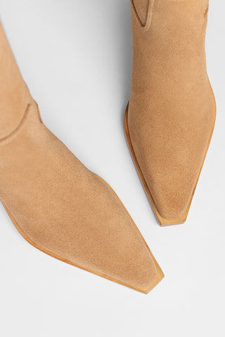 Florencia Boot Peanut Suede Boot Larroudé