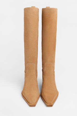 Florencia Boot Peanut Suede Boot Larroudé