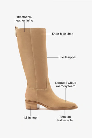 Florencia Boot Peanut Suede Boot Larroudé