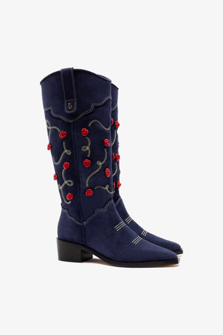 Paloma Boot In Navy Suede