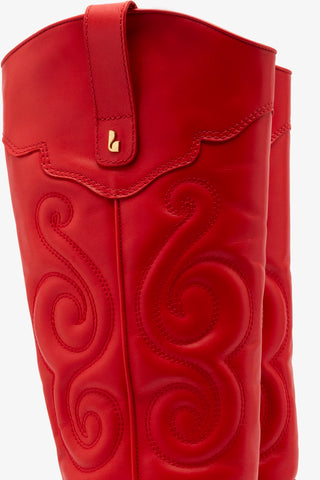 Paloma Boot In Scarlet Leather