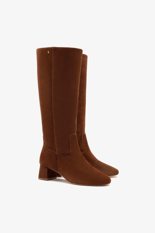 Edie Boot In Burnt Umber Suede