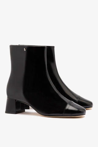 Mini Edie Boot In Black Box Leather