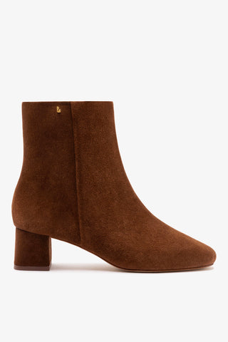 Mini Edie Boot In Burnt Umber Suede