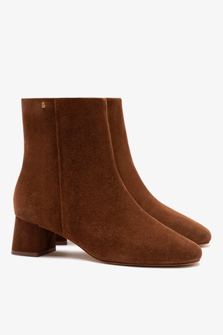 Mini Edie Boot In Burnt Umber Suede