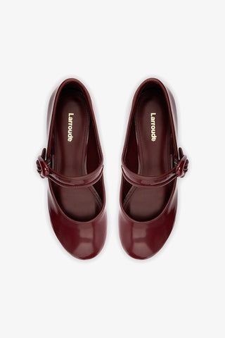 Verona Flatform In Burgundy Box Leather