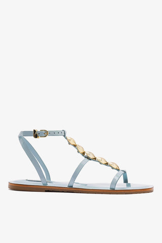 Coquile Flat Sandal Maya Patent Leather Sandal Larroudé