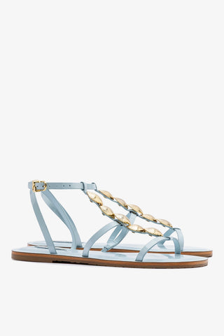 Coquile Flat Sandal Maya Patent Leather Sandal Larroudé