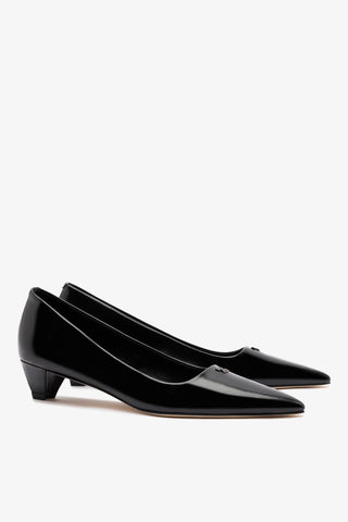 Ruth Pump In Black Box Leather