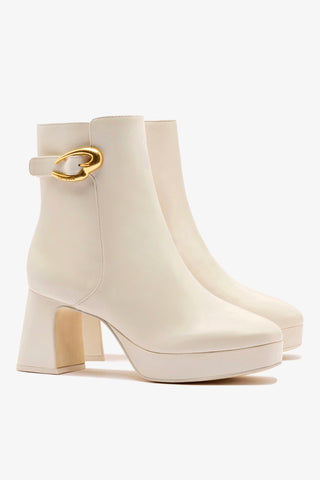 Dolly Verona Low Boot In Ivory Leather
