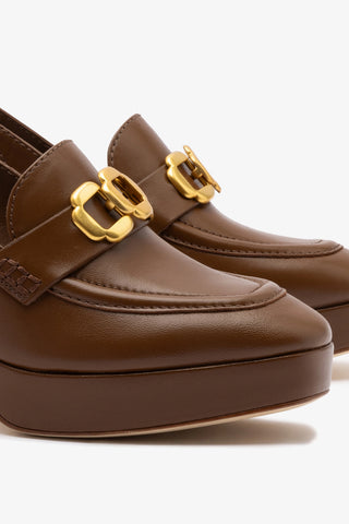 Harrington Loafer Low In Burnt Umber Leather