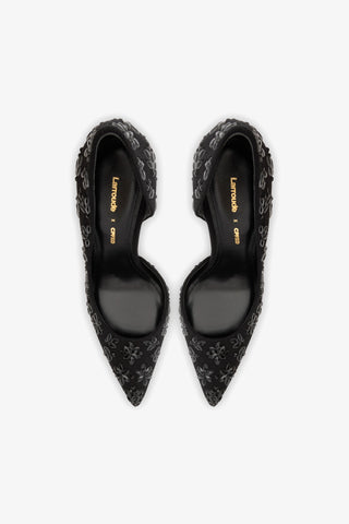 Larroudé x CPPXO D'Orsay Pump In Black Denim