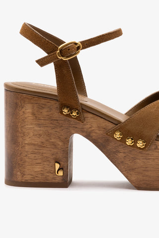 Talitha Sandal In Russet Suede