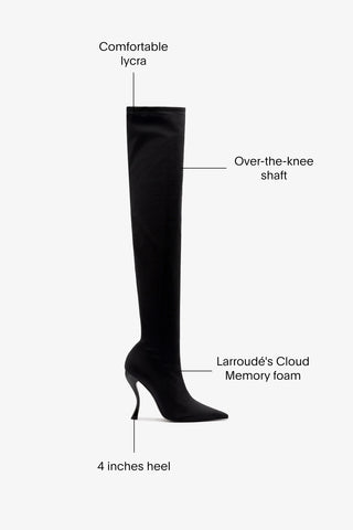 Larroudé by Nicolò B. Anastasia Boot In Black Lycra