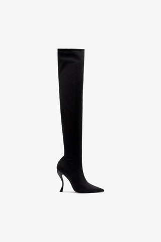 Larroudé by Nicolò B. Anastasia Boot In Black Lycra