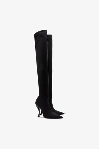 Larroudé by Nicolò B. Anastasia Boot In Black Lycra