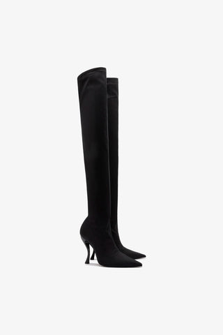 Larroudé by Nicolò B. Anastasia Boot In Black Lycra