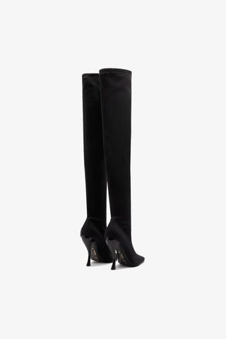 Larroudé by Nicolò B. Anastasia Boot In Black Lycra