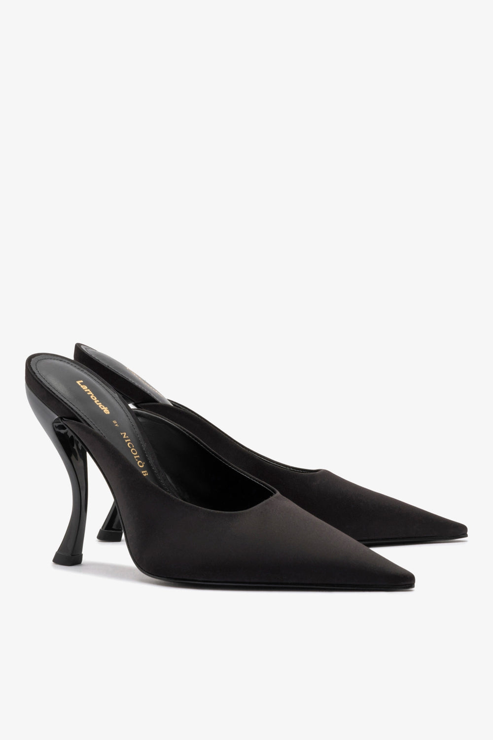 x Nicolò Beretta - Inna Mule In Black Satin, image 4 of 7