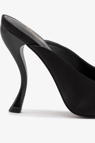 Larroudé by Nicolò B. Inna Mule In Black Satin