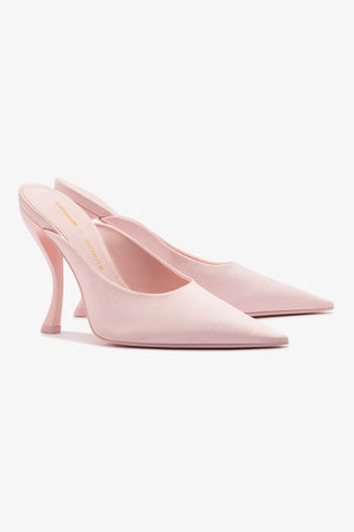 Larroudé by Nicolò B. Inna Mule In Strawberry Satin