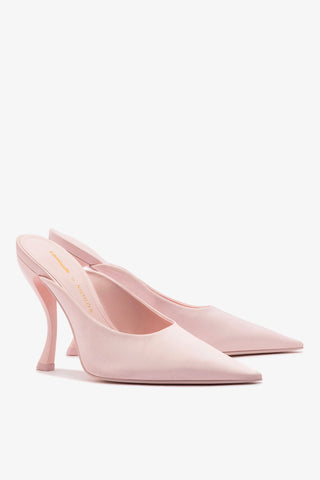 Larroudé by Nicolò B. Inna Mule In Strawberry Satin