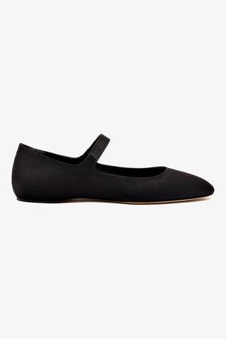 Larroudé by Nicolò B. Maria Ballet Flat In Black Satin
