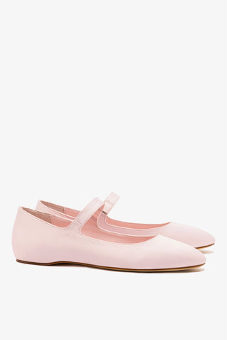 Larroudé by Nicolò B. Maria Ballet Flat In Strawberry Satin
