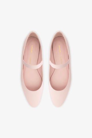 Larroudé by Nicolò B. Maria Ballet Flat In Strawberry Satin