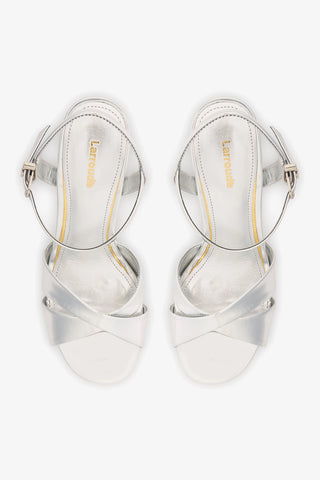 Bianca High Platform Sandal In Silver Specchio