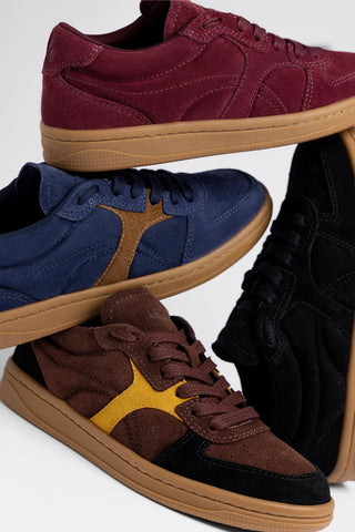 George Sneaker Brown and Yellow Suede Sneaker Larroudé