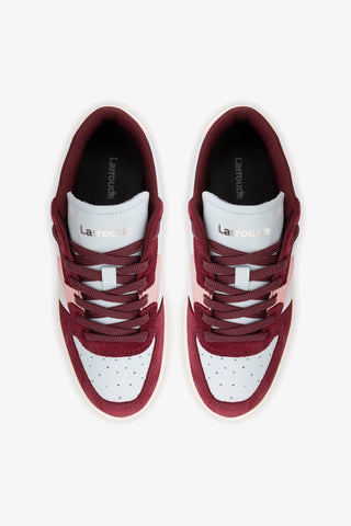 George Sneaker In Burgundy Suede and Maya and Tulip Leather