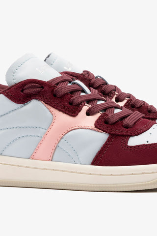 George Sneaker In Burgundy Suede and Maya and Tulip Leather