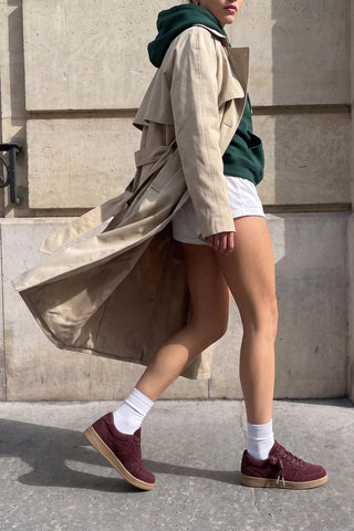 George Sneaker Burgundy Suede Sneaker Larroudé