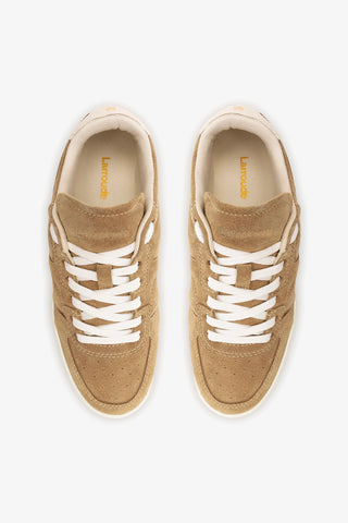 George Sneaker In Peanut Suede and Ivory Leather