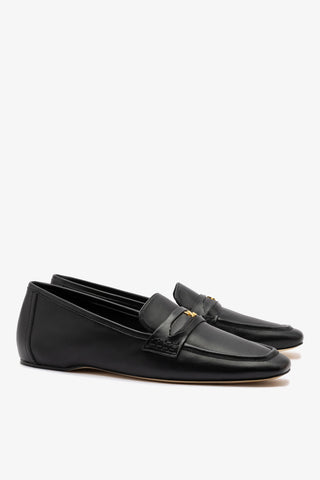 Suki Flat Loafer In Black Leather