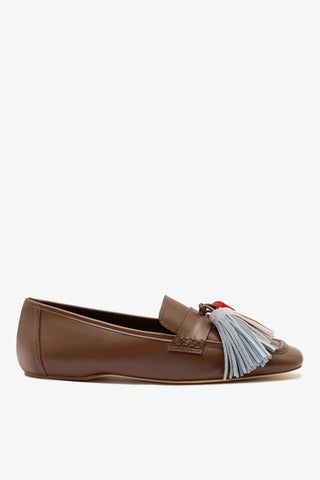 Suki Tassel In Burnt Umber Leather