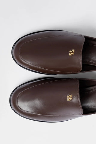 Margaux Mule Brown Leather Mule Larroudé
