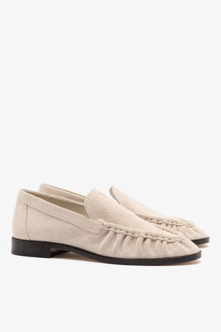 Margaux Loafer In Mushroom Grey Suede