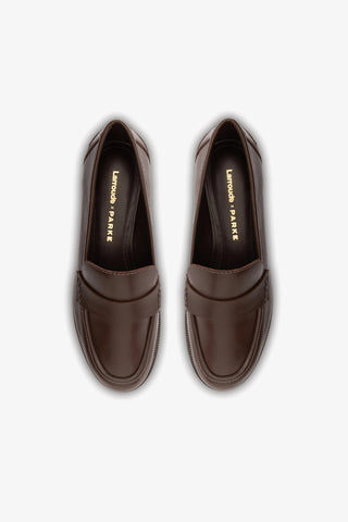Larroudé x Parke Loafer In Brown Leather