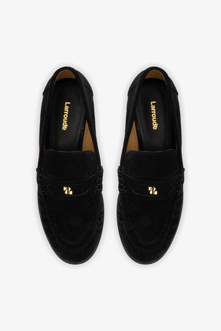 Suki Soft Loafer In Black Suede