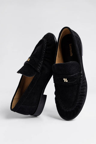 Suki Soft Loafer In Black Suede Loafer Larroudé