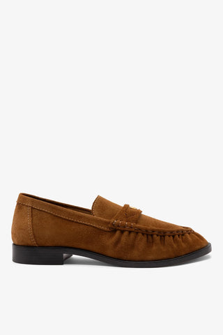 Suki Soft Loafer In Russet Suede Loafer Larroudé