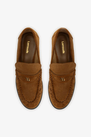 Suki Soft Loafer In Russet Suede