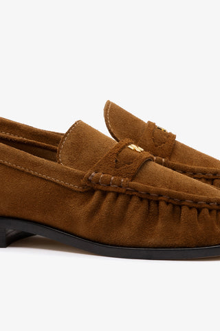 Suki Soft Loafer In Russet Suede