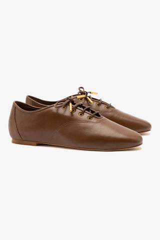 Liza Sneaker In Burnt Umber Leather