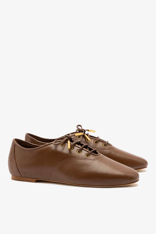 Liza Sneaker In Burnt Umber Leather