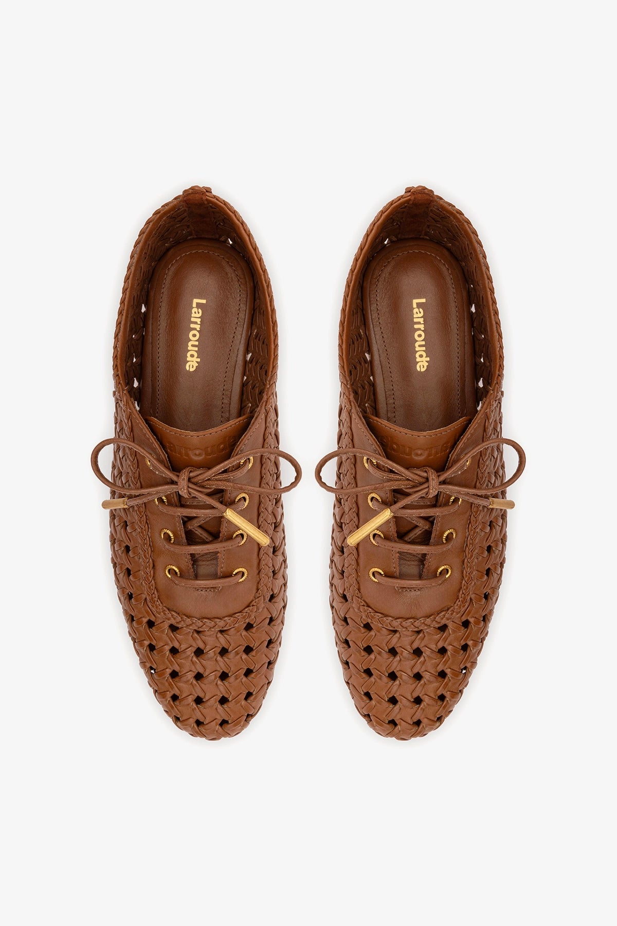 Liza Macrame Sneaker In Caramel Leather - Sneakers - Larroud 10 / Caramel Liza Macrame Sneaker In Caramel Leather - Sneakers - Larroud 10 / Caramel