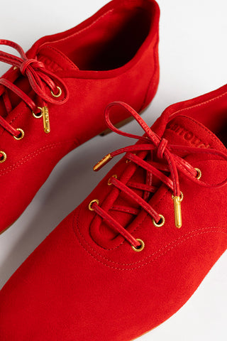 Liza Sneaker Scarlet Suede