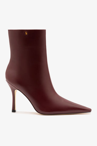 Mini Carine Boot In Burgundy Leather